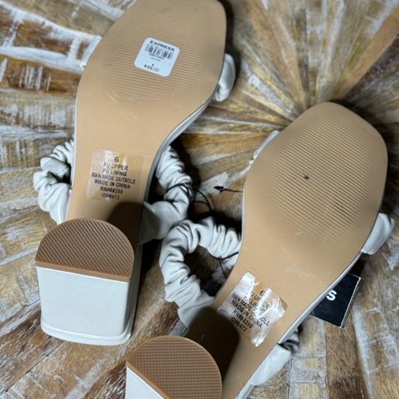 Express White Heel Sandals - Picture 3 of 5